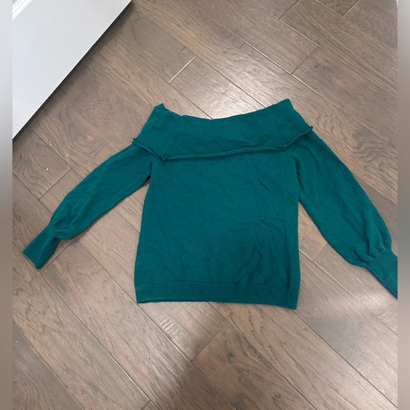 Boston Proper dark green Off-Shoulder Sweater - Picture 5 of 5